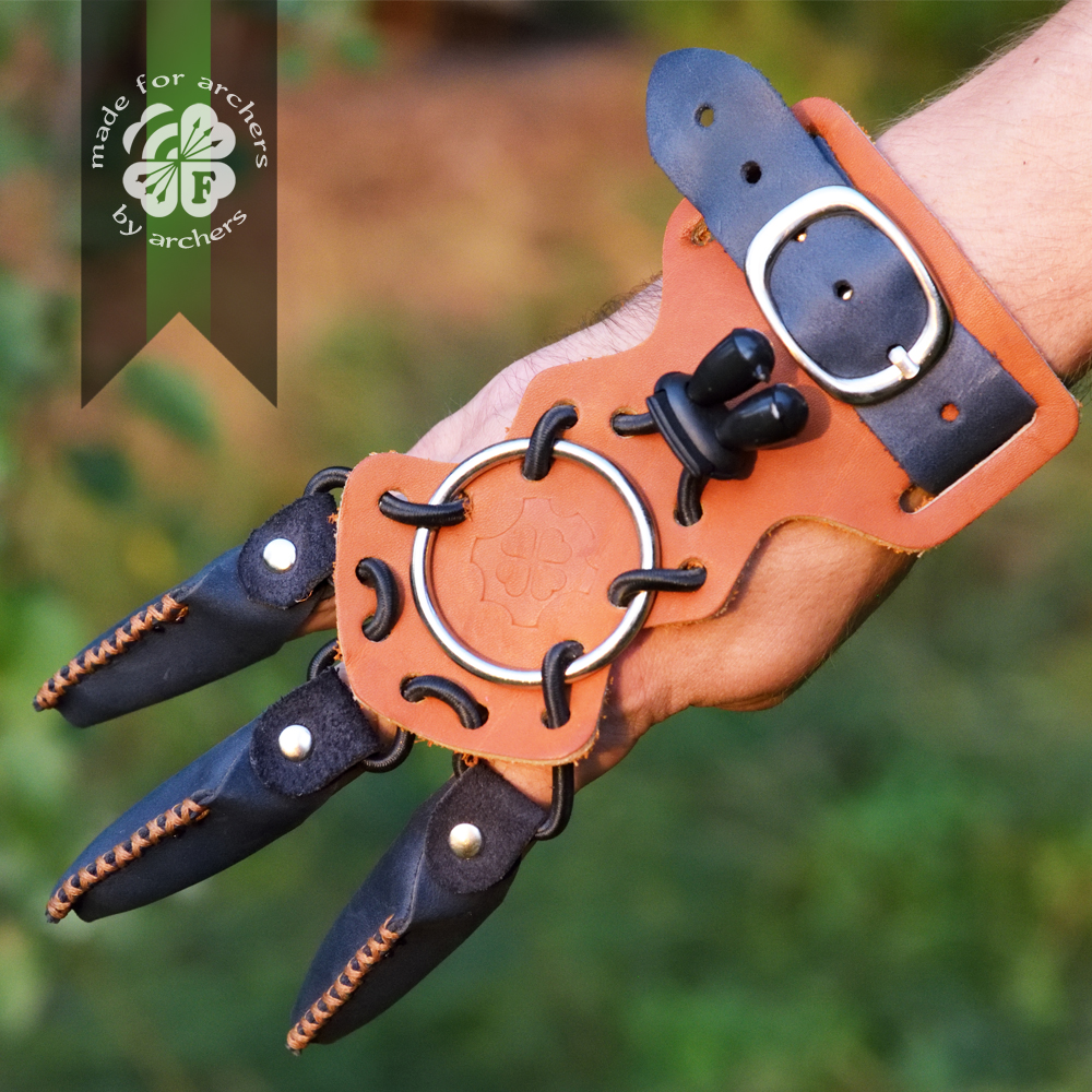 Leather archery glove