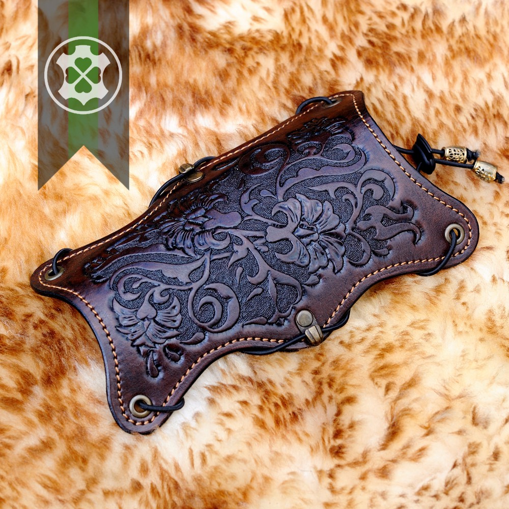 Engraved Arm Bracers, PU Leather Armor, Arm Guards, 8 Engraving Options -   Canada