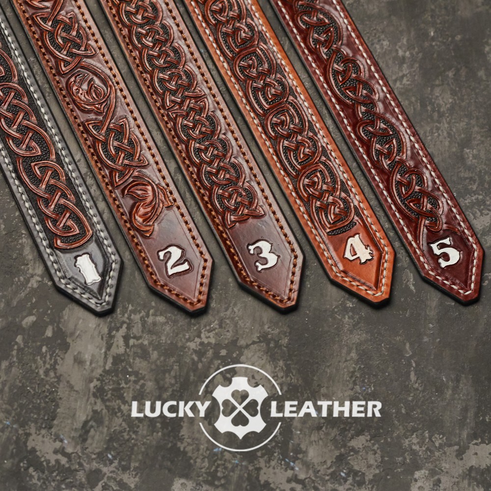 Personalized Celtic Tooled Leather Belt Viking Belt, Western Belt