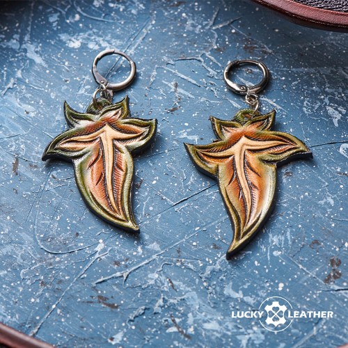 lucky leather earrings